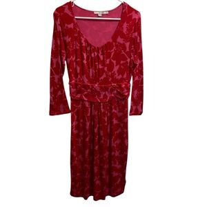 Boden Elegant Red Floral Dress